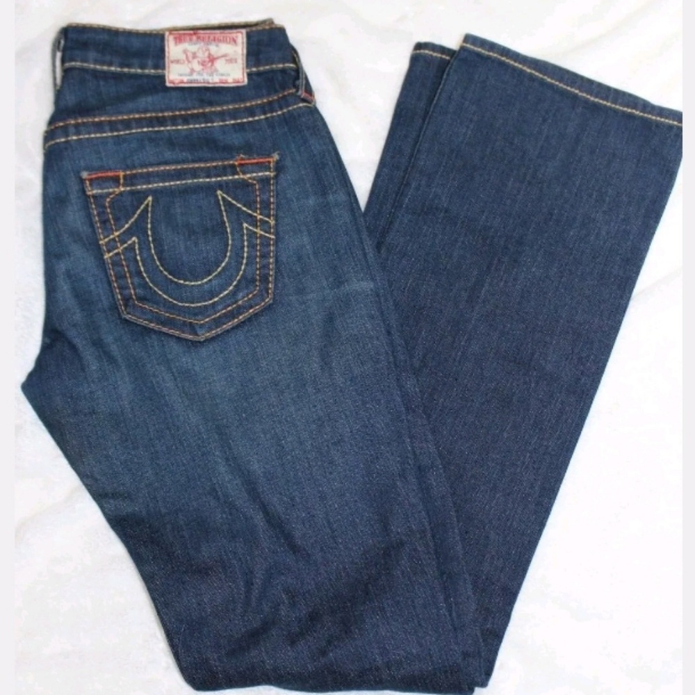True Religion Johnny BigT straight leg dark wash🦌